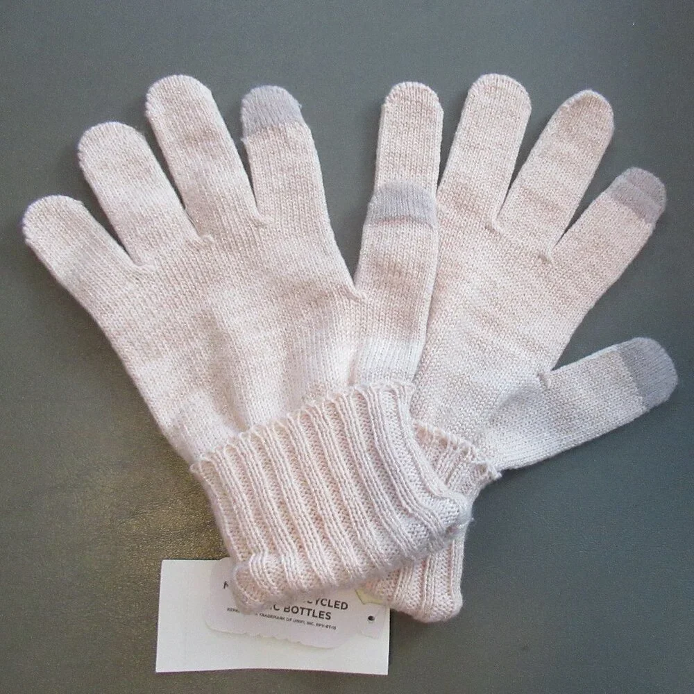 Style & Co. Women's Knit Gloves, Blush Pink Shine Sparkle, One Size